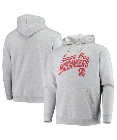 Men's Heathered Gray Tampa Bay Buccaneers Swipe Pullover Hoodie $30.00 Sweatshirt