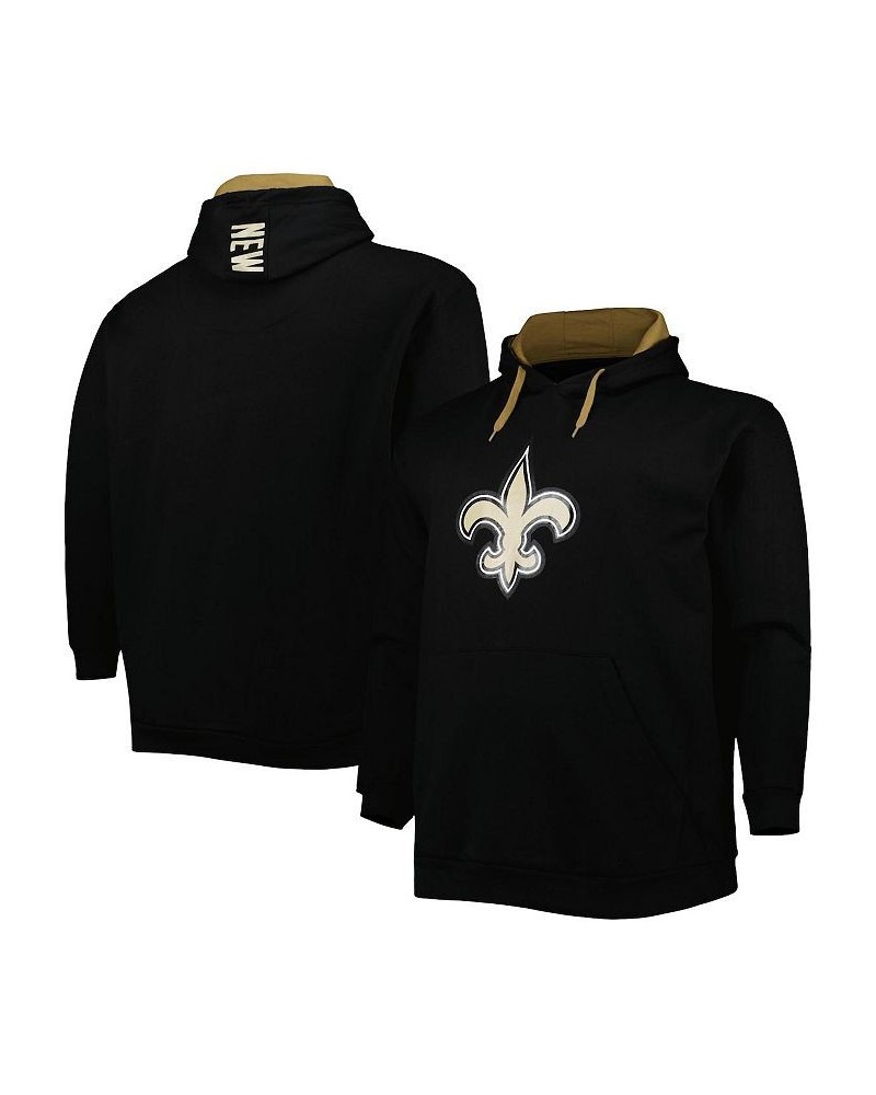 Men's Black New Orleans Saints Big and Tall Logo Pullover Hoodie $45.00 Sweatshirt