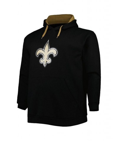 Men's Black New Orleans Saints Big and Tall Logo Pullover Hoodie $45.00 Sweatshirt