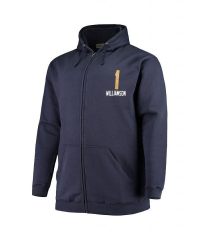 Men's Branded Navy New Orleans Pelicans Big and Tall Player Name and Number Full-Zip Hoodie Jacket $36.75 Jackets