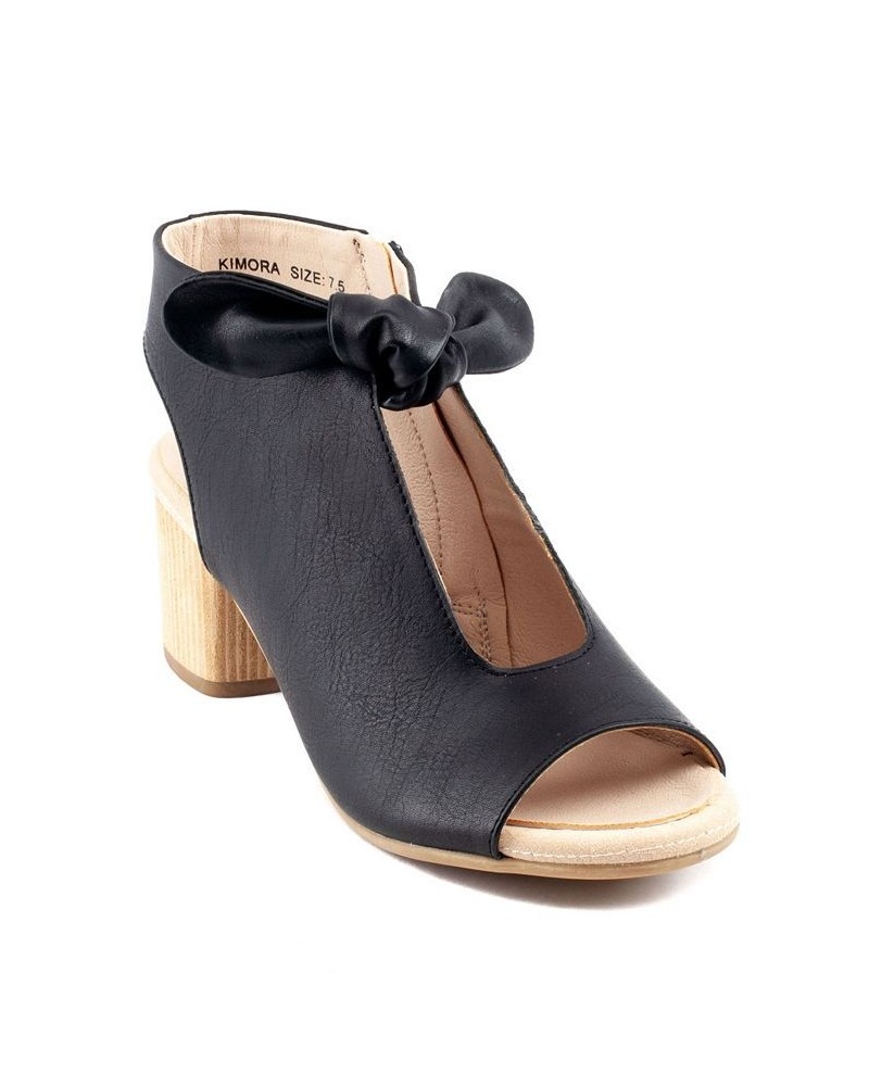 Women's Kimora Heeled Sandal Black $47.00 Shoes