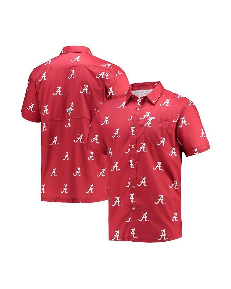 Men's Crimson Alabama Crimson Tide Super Slack Tide Omni-Shade Button-Up Shirt $41.24 Shirts