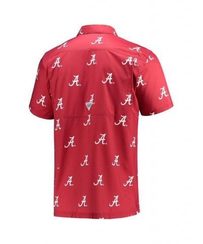 Men's Crimson Alabama Crimson Tide Super Slack Tide Omni-Shade Button-Up Shirt $41.24 Shirts