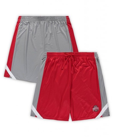 Men's Scarlet, Gray Ohio State Buckeyes Big and Tall Team Reversible Shorts $32.44 Shorts