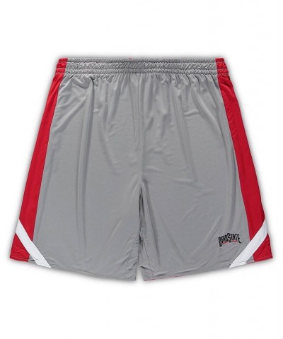 Men's Scarlet, Gray Ohio State Buckeyes Big and Tall Team Reversible Shorts $32.44 Shorts