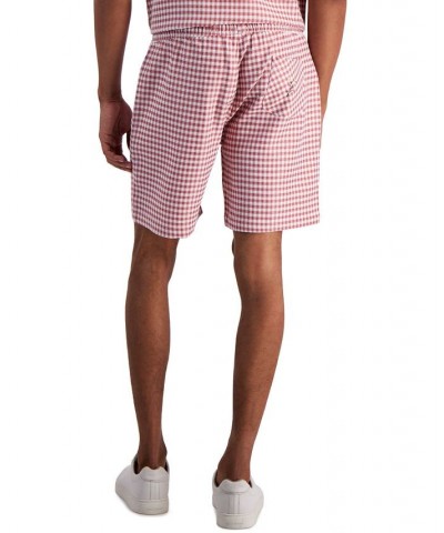 Men's Classic-Fit Check Drawstring Shorts Pink $31.20 Shorts