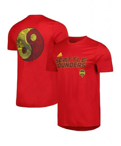 Men's Red Seattle Sounders FC Team Jersey Hook AEROREADY T-shirt $28.99 T-Shirts