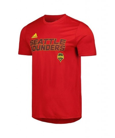 Men's Red Seattle Sounders FC Team Jersey Hook AEROREADY T-shirt $28.99 T-Shirts