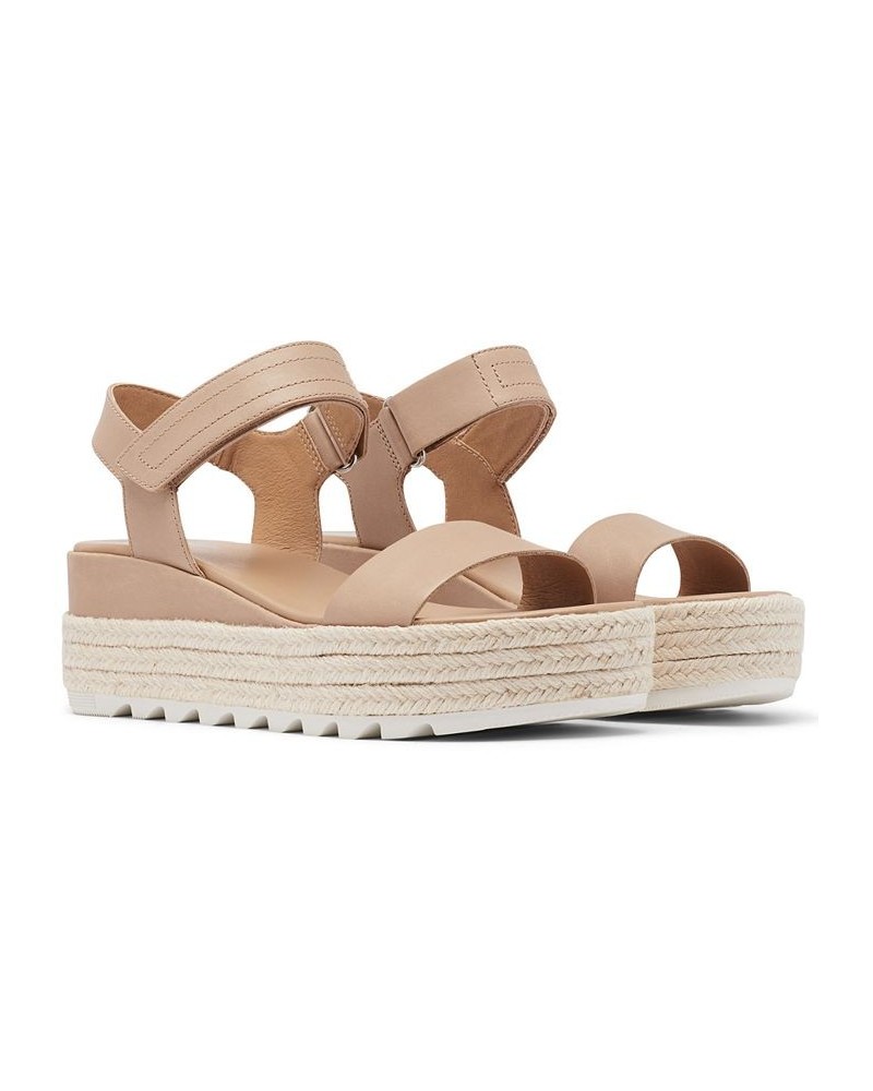 Women's Cameron Flatform Sandals Brown $63.80 Shoes