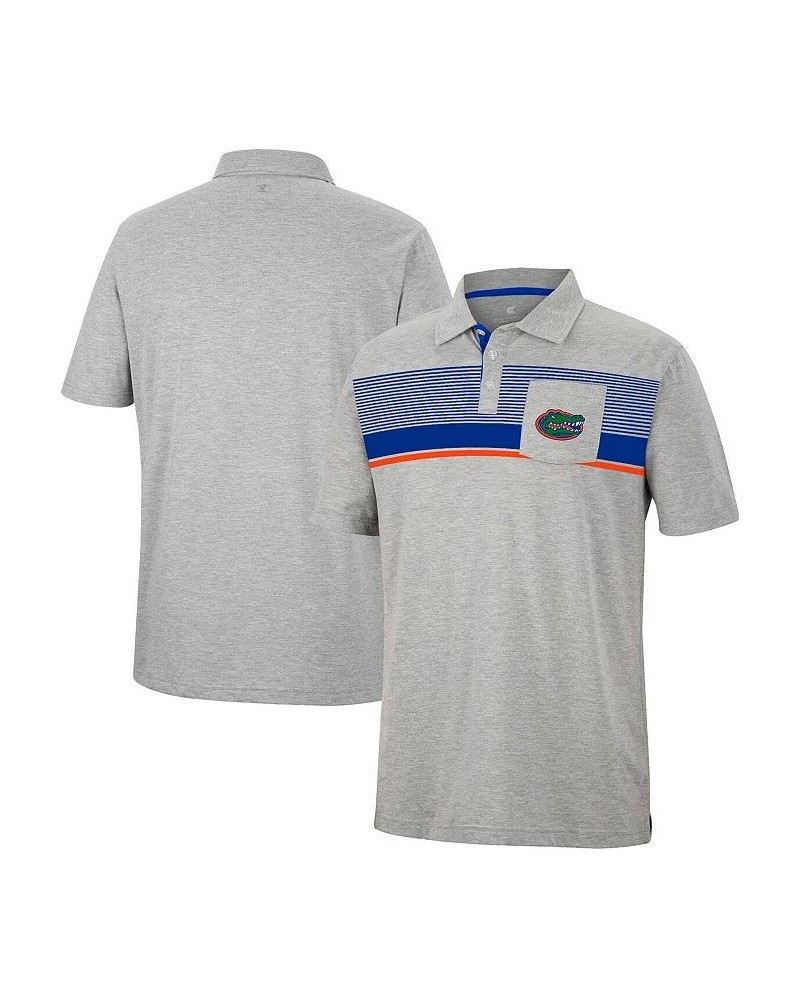 Men's Heathered Gray Florida Gators Golfer Pocket Polo Shirt $23.09 Polo Shirts