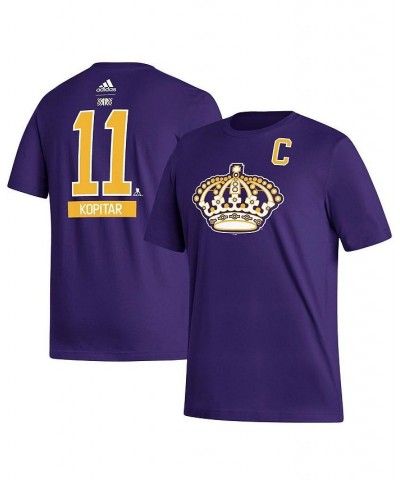 Men's Anze Kopitar Purple Los Angeles Kings Reverse Retro 2.0 Name and Number T-shirt $18.55 T-Shirts