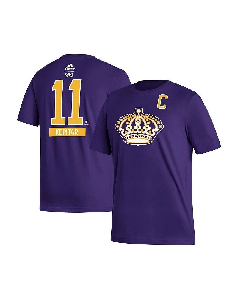 Men's Anze Kopitar Purple Los Angeles Kings Reverse Retro 2.0 Name and Number T-shirt $18.55 T-Shirts