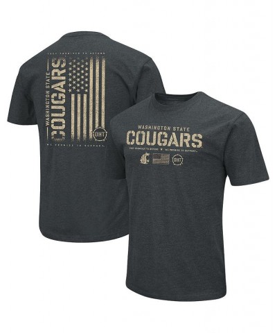 Men's Heathered Black Washington State Cougars OHT Military-Inspired Appreciation Flag 2.0 T-shirt $23.39 T-Shirts