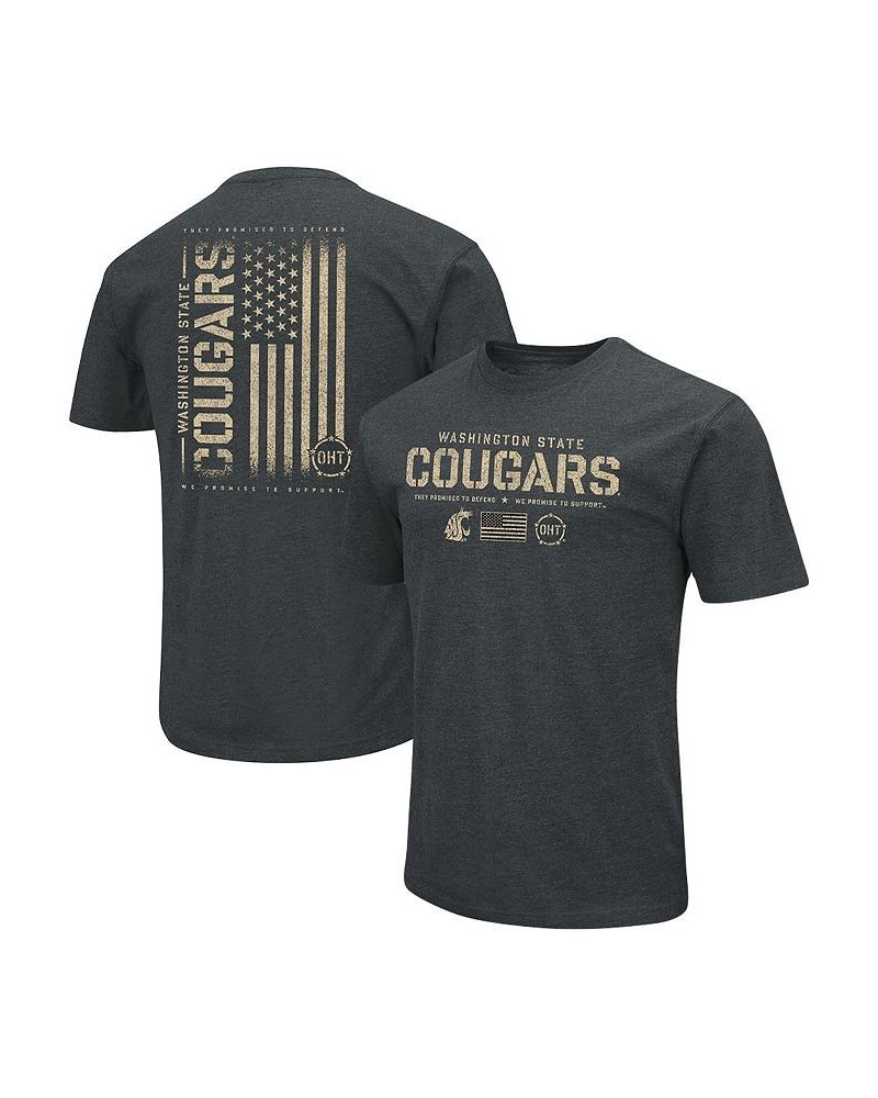 Men's Heathered Black Washington State Cougars OHT Military-Inspired Appreciation Flag 2.0 T-shirt $23.39 T-Shirts