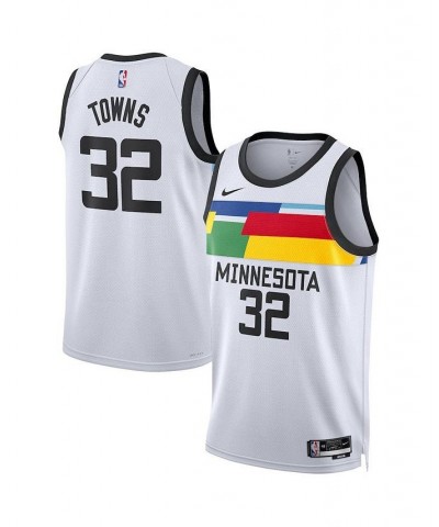 Men's and Women's Karl-Anthony Towns White Minnesota Timberwolves 2022/23 City Edition Swingman Jersey $49.40 Jersey