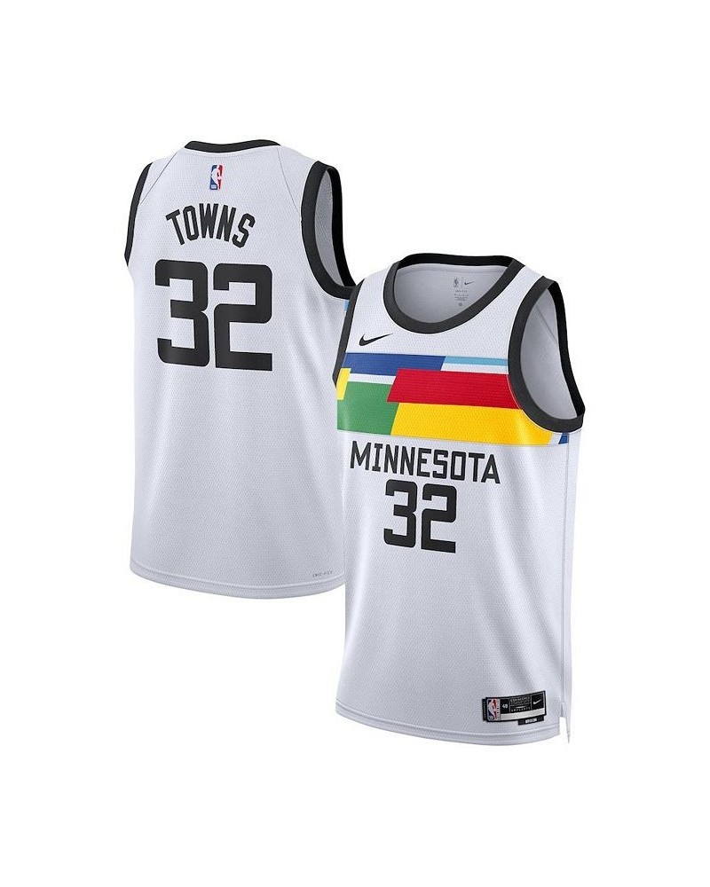 Men's and Women's Karl-Anthony Towns White Minnesota Timberwolves 2022/23 City Edition Swingman Jersey $49.40 Jersey