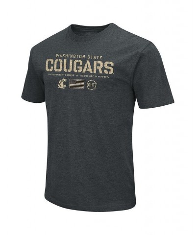 Men's Heathered Black Washington State Cougars OHT Military-Inspired Appreciation Flag 2.0 T-shirt $23.39 T-Shirts