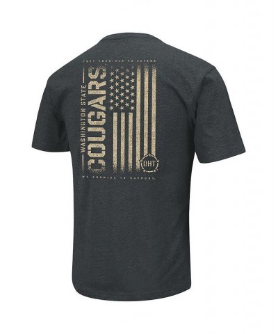 Men's Heathered Black Washington State Cougars OHT Military-Inspired Appreciation Flag 2.0 T-shirt $23.39 T-Shirts