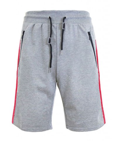 Men's French Terry Sweat Shorts with Contrast Trim Zipper Pockets Heather Gr $15.78 Shorts