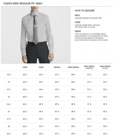 Calvin Klein Men's STEEL Classic-Fit Non-Iron Performance Herringbone Spread Collar Dress Shirt PD05 $25.37 Dress Shirts