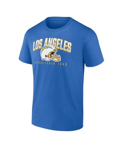 Men's Branded Powder Blue, White Los Angeles Chargers Long and Short Sleeve Two-Pack T-shirt $30.67 T-Shirts