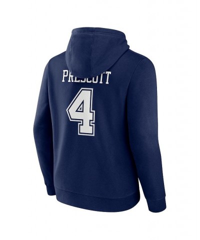 Men's Branded Dak Prescott Navy Dallas Cowboys Player Icon Name and Number Pullover Hoodie $43.34 Sweatshirt