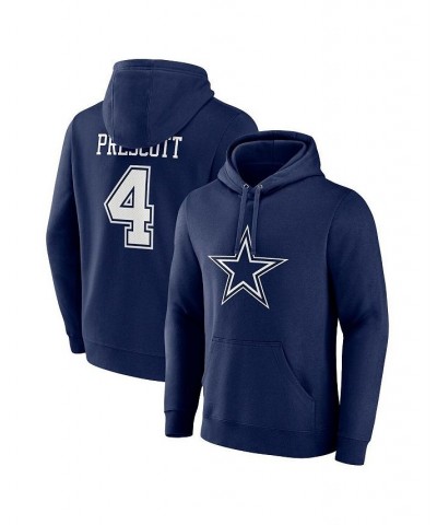 Men's Branded Dak Prescott Navy Dallas Cowboys Player Icon Name and Number Pullover Hoodie $43.34 Sweatshirt