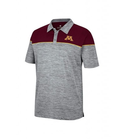 Men's Heathered Gray, Maroon Minnesota Golden Gophers Birdie Polo Shirt $28.20 Polo Shirts