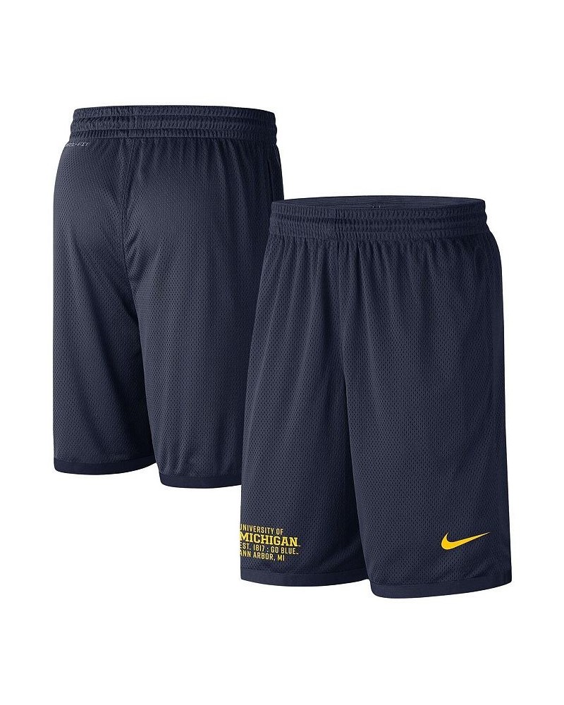 Men's Navy Michigan Wolverines Performance Mesh Shorts $33.63 Shorts