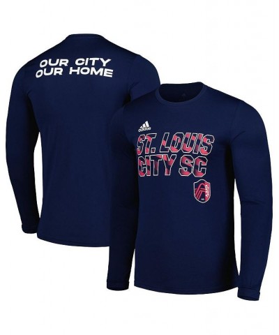 Men's Navy St. Louis City SC Jersey Hook AEROREADY Long Sleeve T-shirt $28.04 T-Shirts