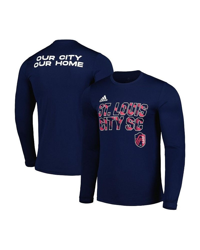 Men's Navy St. Louis City SC Jersey Hook AEROREADY Long Sleeve T-shirt $28.04 T-Shirts