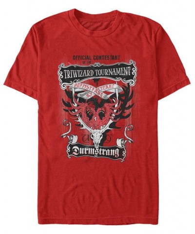 Men's Durmstrang Short Sleeve Crew T-shirt Red $20.99 T-Shirts