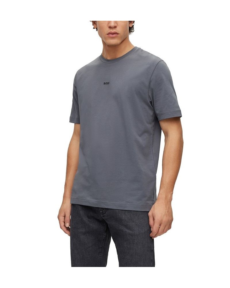 BOSS Men's Relaxed-Fit Stretch Cotton Logo Print T-shirt Gray $33.32 T-Shirts