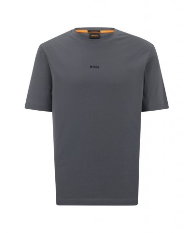 BOSS Men's Relaxed-Fit Stretch Cotton Logo Print T-shirt Gray $33.32 T-Shirts