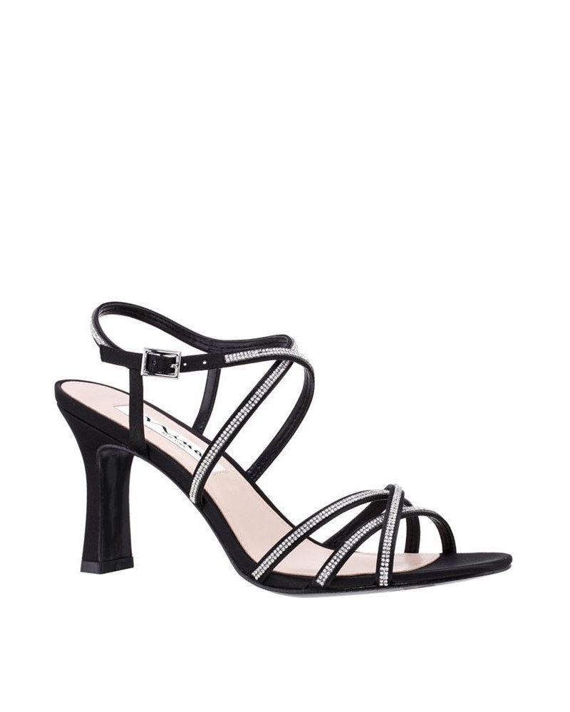 Women's Anna Evening Sandals Black $33.79 Shoes