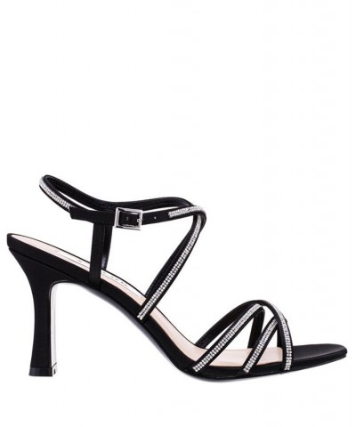 Women's Anna Evening Sandals Black $33.79 Shoes