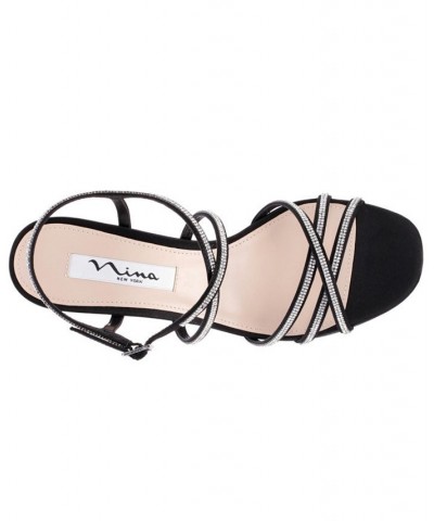 Women's Anna Evening Sandals Black $33.79 Shoes