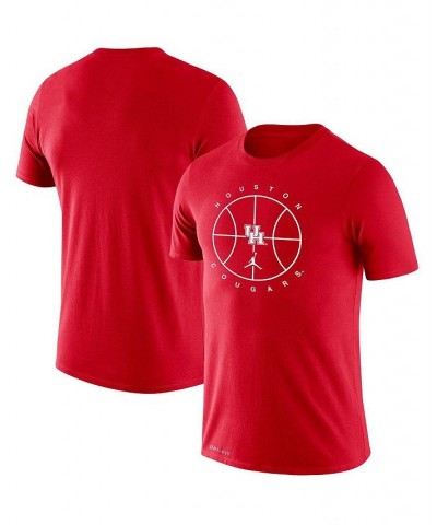 Men's Brand Red Houston Cougars Basketball Icon Legend Performance T-shirt $20.50 T-Shirts