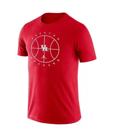 Men's Brand Red Houston Cougars Basketball Icon Legend Performance T-shirt $20.50 T-Shirts