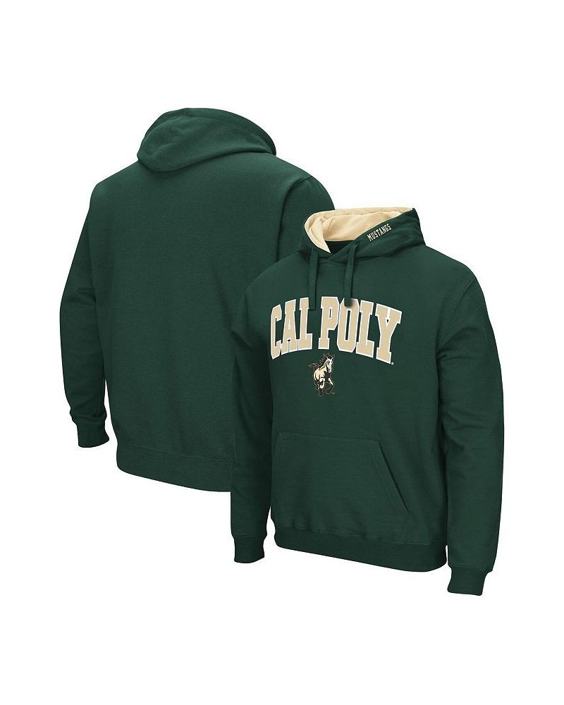 Men's Green Cal Poly Mustangs Arch and Logo Pullover Hoodie $29.69 Sweatshirt