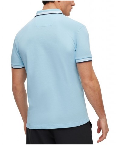 BOSS Men's Cotton Logo Polo Shirt Blue $52.92 Polo Shirts