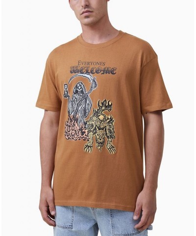 Men's Loose Fit Art Crew Neck T-shirt PD02 $20.64 T-Shirts