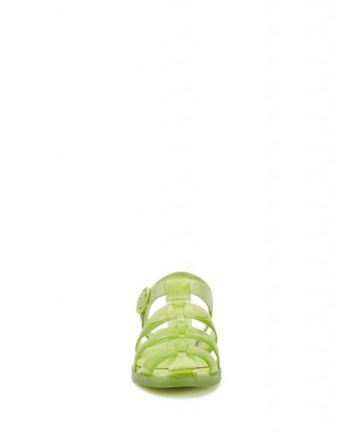 Women's The Geli Fisherman Flat Sandals Green $54.50 Shoes