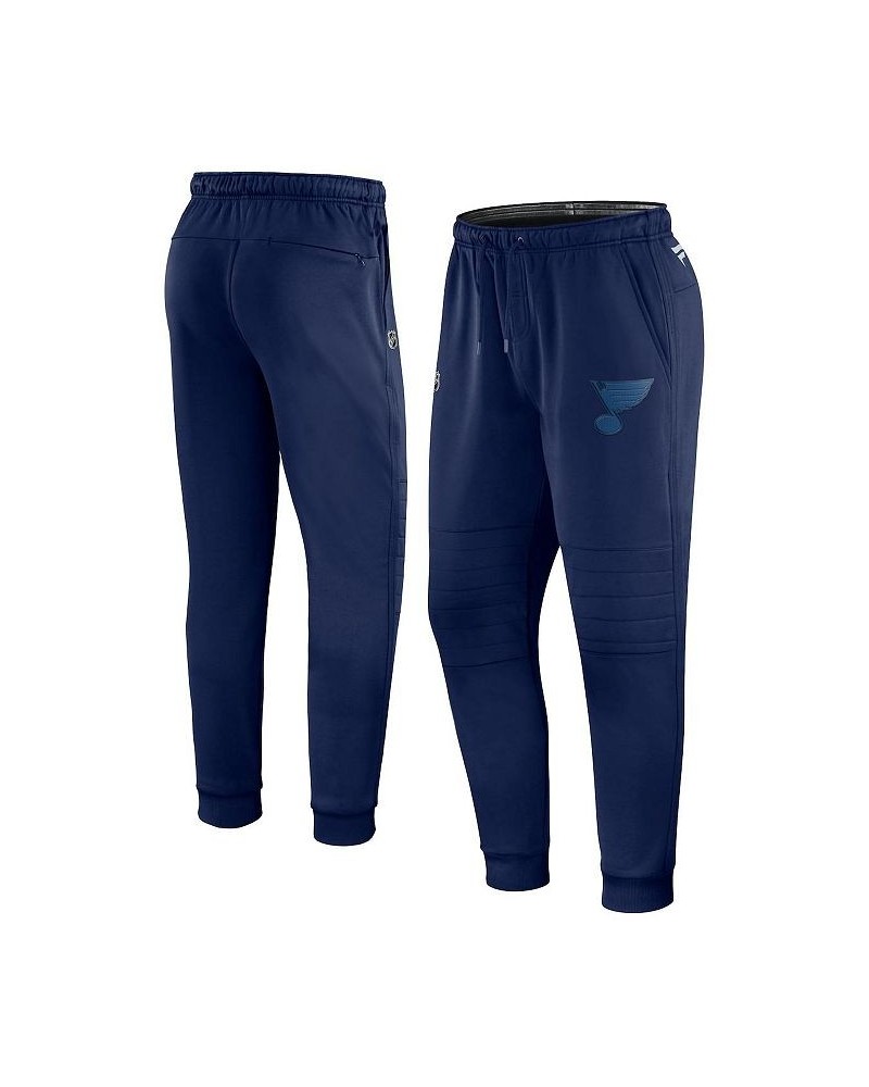 Men's Branded Navy St. Louis Blues Authentic Pro Travel and Training Sweatpants $38.00 Pants