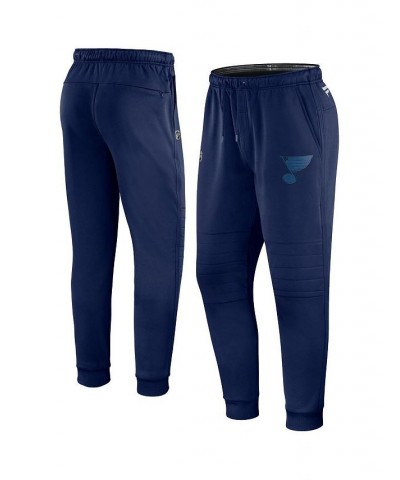 Men's Branded Navy St. Louis Blues Authentic Pro Travel and Training Sweatpants $38.00 Pants