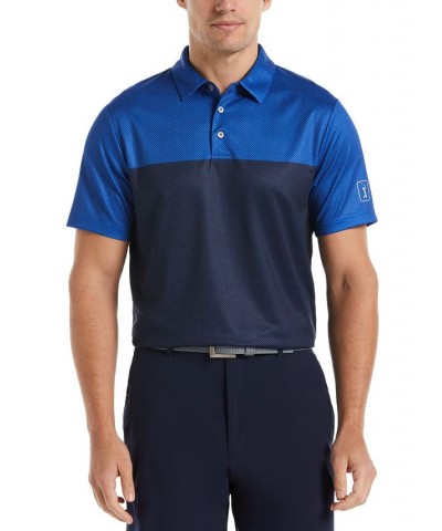 Men's Big & Tall Airflux Athletic-Fit Colorblocked Birdseye-Knit Performance Golf Polo Shirt Blue $18.24 Polo Shirts