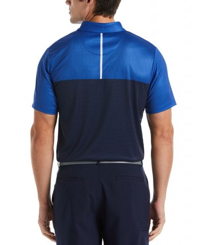 Men's Big & Tall Airflux Athletic-Fit Colorblocked Birdseye-Knit Performance Golf Polo Shirt Blue $18.24 Polo Shirts