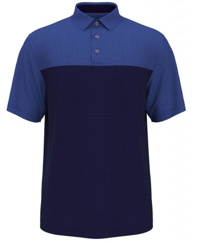 Men's Big & Tall Airflux Athletic-Fit Colorblocked Birdseye-Knit Performance Golf Polo Shirt Blue $18.24 Polo Shirts