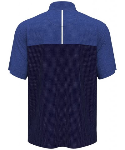 Men's Big & Tall Airflux Athletic-Fit Colorblocked Birdseye-Knit Performance Golf Polo Shirt Blue $18.24 Polo Shirts