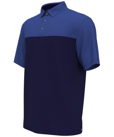 Men's Big & Tall Airflux Athletic-Fit Colorblocked Birdseye-Knit Performance Golf Polo Shirt Blue $18.24 Polo Shirts